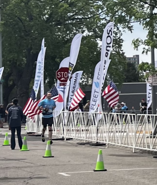 Conan McGonagle runs in Nebraska marathon